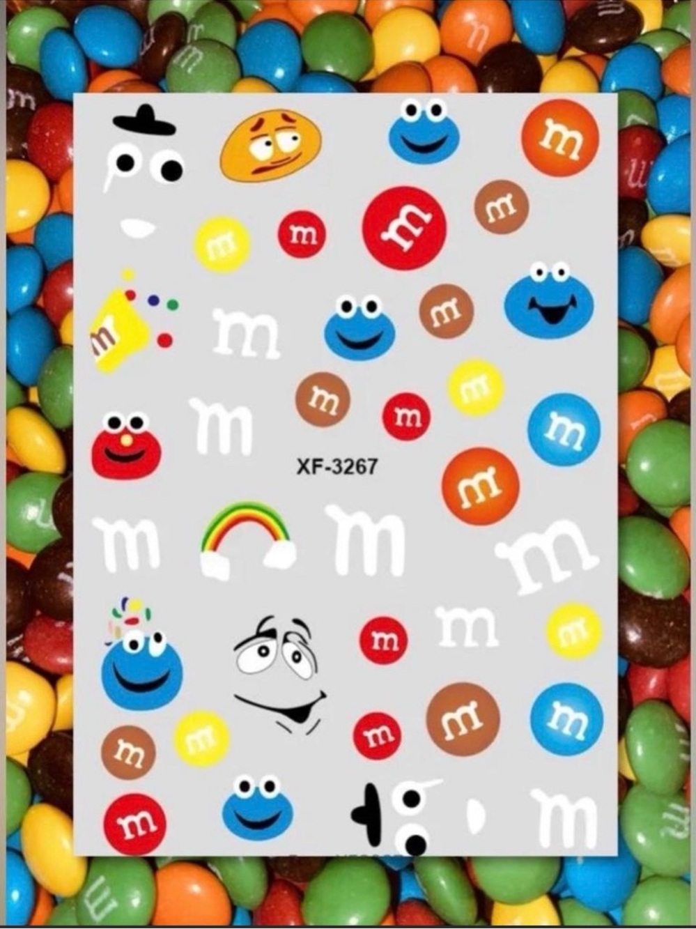 $1 M&M's Colorful Nail Stickers $1 WITH ANY $10 ORDER OR MORE